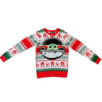 STAR WARS The Mandalorian The Child with Lights Ugly Christmas Sweater