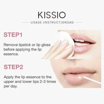 KISSIO Lip Plumper,2 PCS Natural Lip Plumper,Lip Enhancer, Natural Plumping Lip Serum, Lip Plumping Balm,Lip Plumper Pro,Hydrated Beauty Lips 5.5ml, Day And Night