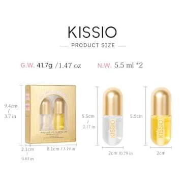 KISSIO Lip Plumper,2 PCS Natural Lip Plumper,Lip Enhancer, Natural Plumping Lip Serum, Lip Plumping Balm,Lip Plumper Pro,Hydrated Beauty Lips 5.5ml, Day And Night