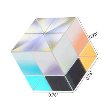 JZENT 20mm Optical Glass Prism RGB Dispersion Prism Physics Light Spectrum Educational Model Outdoor...