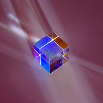 JZENT 20mm Optical Glass Prism RGB Dispersion Prism Physics Light Spectrum Educational Model Outdoor Take Pictures Camera Filter Photo Photography Tool K9-02