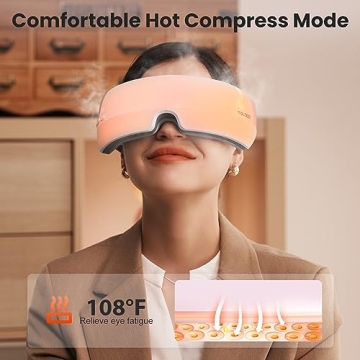 TOLOCO Eye Massager with Heat and Bluetooth Music