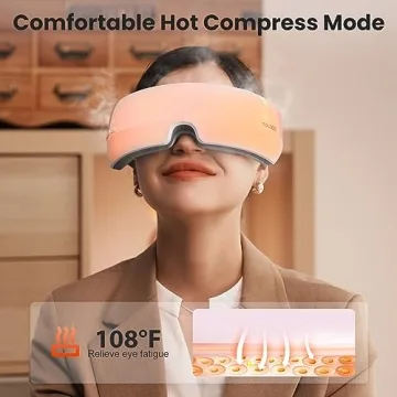 TOLOCO Eye Massager with Heat and Bluetooth Music