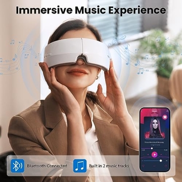 TOLOCO Eye Massager with Heat and Bluetooth Music