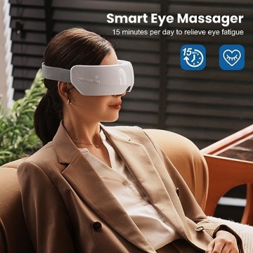 TOLOCO Eye Massager with Heat and Bluetooth Music