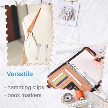 Stainless Steel Sewing Clips Set 20 for Ease in Hemming