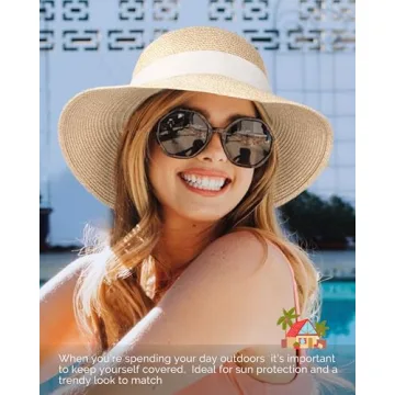 FURTALK Women Summer Beach Hat UV UPF 80 Folding