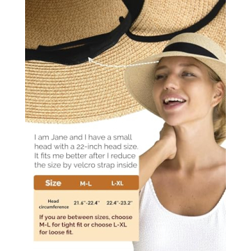 FURTALK Women Summer Beach Hat UV UPF 80 Folding