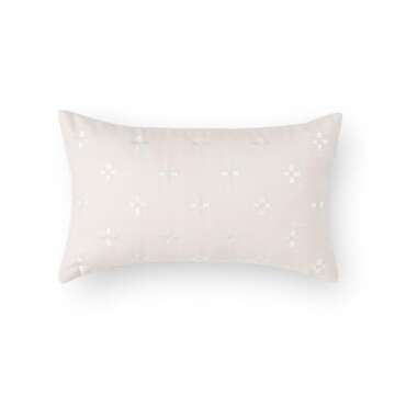 Crumbs Home Coastal Lumbar Pillow Cover for Indoor Outdoor