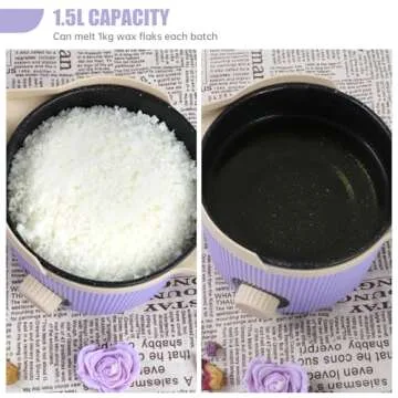 TOAUTO 3Lbs Handheld Wax Melting Pot for DIY Crafts