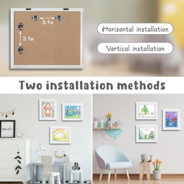 10x12.5 Kids Art Frames Front-Opening Set of 2 White