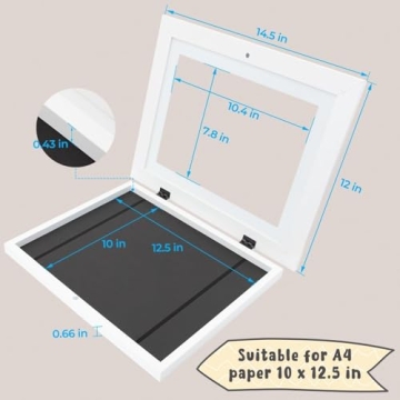 10x12.5 Kids Art Frames Front-Opening Set of 2 White