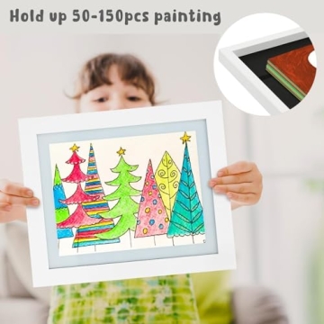 10x12.5 Kids Art Frames Front-Opening Set of 2 White