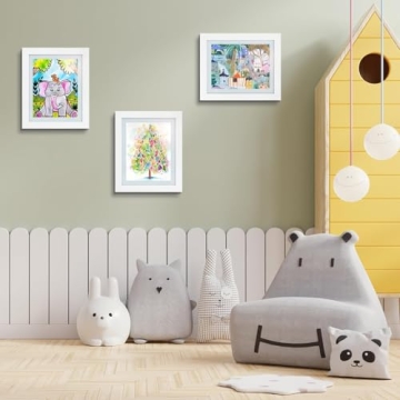 10x12.5 Kids Art Frames Front-Opening Set of 2 White