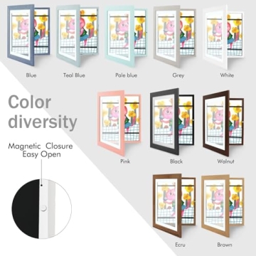 10x12.5 Kids Art Frames Front-Opening Set of 2 White