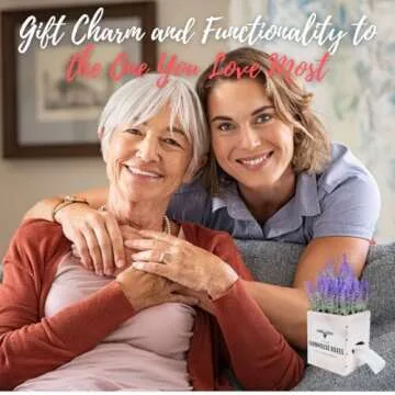 3-in-1 Countree Tissue Box Cover Square: Rustic Farmhouse Bathroom Decor, Potted Lavender & Wood Tissue Box Holder Cube - Enhance Your Home Decor, Perfect for Living Room, Bedroom, Bathroom Storage