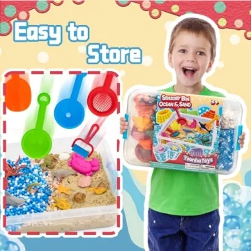 Ocean & Sand Sensory Bin for Engaging Toddler Play