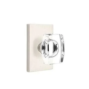 Emtek Modern Crystal Knob Set - Elegant Satin Brass Finish
