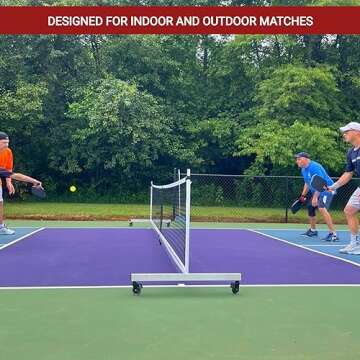 Dominator Indoor/Outdoor Portable Pickleball Net, Constructed of Rust Proof Aluminum Frame - include...