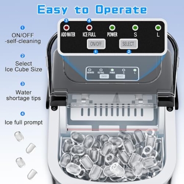 Countertop Ice Maker 26lbs Daily Output for Home & RV