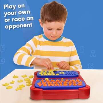 Winning Fingers Pop Up Board Game 2-Player | Preschool Game with Alphabet Puzzle Pieces | Educational Learning Toy for Toddler and Kids Ages 3+