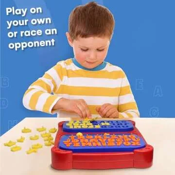 Winning Fingers Pop Up Board Game 2-Player | Preschool Game with Alphabet Puzzle Pieces | Educational Learning Toy for Toddler and Kids Ages 3+