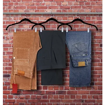 Zoyer Velvet Skirt Hangers - 12 Pack Non Slip & Space Saving