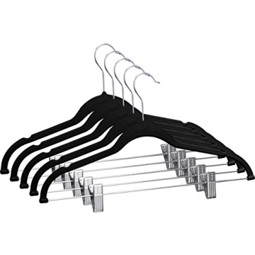 Zoyer Velvet Skirt Hangers - 12 Pack Non Slip & Space Saving