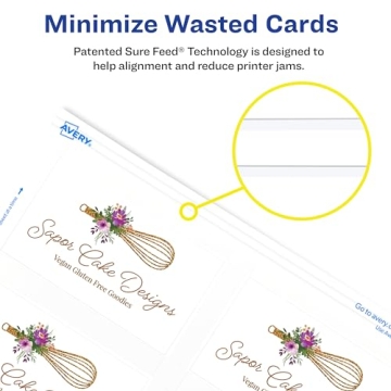 Avery Clean Edge Business Cards with Sure Feed Technology 200 Pack