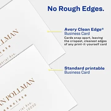 Avery Clean Edge Business Cards with Sure Feed Technology 200 Pack