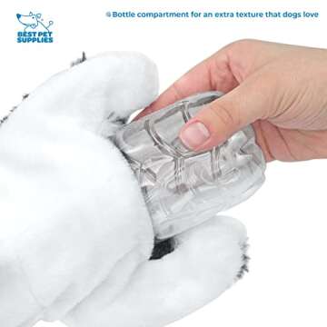 Best Pet Supplies Stuffing Free Squeaky Dog Toys for Small Dogs, Medium Dogs, and Large Dogs, Durable, Best Dog Chew Toy for Teething Puppy, Indoor Play, Holds Plastic Bottle - Cow, Medium