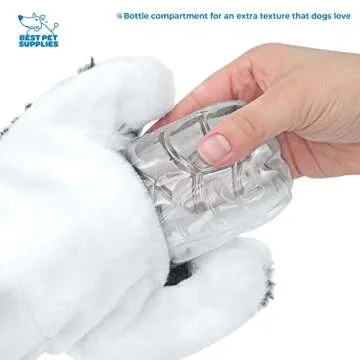 Best Pet Supplies Stuffing Free Squeaky Dog Toys for Small Dogs, Medium Dogs, and Large Dogs, Durable, Best Dog Chew Toy for Teething Puppy, Indoor Play, Holds Plastic Bottle - Cow, Medium