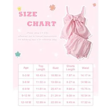 LYSINK Newborn Baby Girl Clothes Stripe Sleeveless Bowknot Tank Top Shorts Set Summer Outfits Cute Baby Clothes Girl 0-18 Months (Light-pink,3-6 Months)