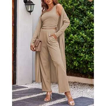 Ekouaer Women's 3 Piece Lounge Set for Ultimate Comfort