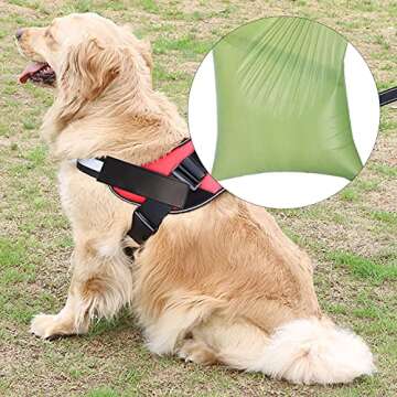 2 Pack Dog Poop Bag Dispenser with Built-in LED Flashlight, Pet Waste Bag Holder for Leash with Carabiner Clip for Lead Leash, 2 Rolls Leak-proof Doggy Waste Bags for Dog Walking, Grey