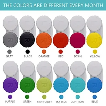 Colorful 12PCS Contact Lens Case for Easy Travel and Care