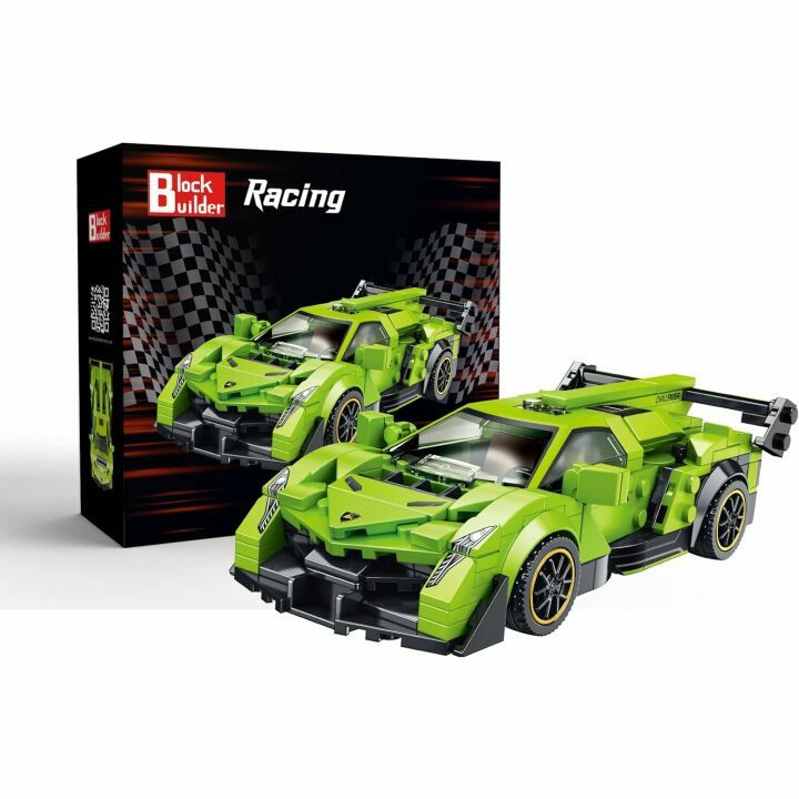 Lambo Racing Car Building Block Set - 348 Pieces