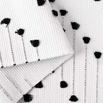 LIVEBOX White Runner Rug 2.3' x 5.3' Machine Washable Rug with Tassel for Entryway, Boho Area Rug Moroccan Woven Cotton Throw Carpet for Laundry Room Hallway Bedroom