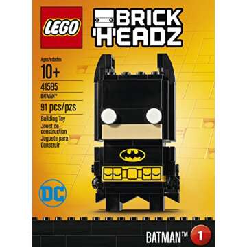 LEGO BrickHeadz Batman 41585 Building Kit for LEGO and Batman Fans