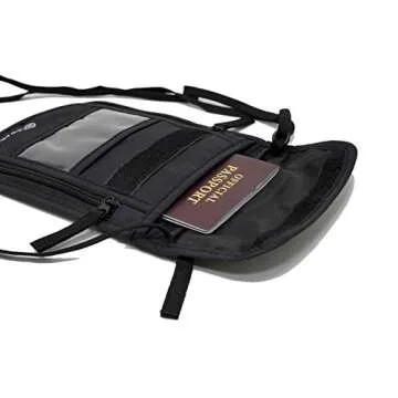 Lewark Neck Travel Wallet Pouch with RFID Blocking Passport Holder