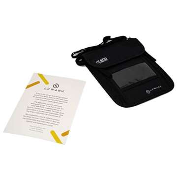 Lewark Neck Travel Wallet Pouch with RFID Blocking Passport Holder