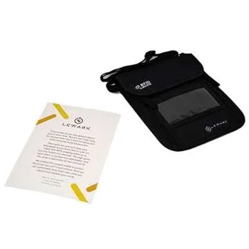 Lewark Neck Travel Wallet Pouch with RFID Blocking Passport Holder