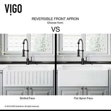 Stylish VIGO 30" Matte Stone Farmhouse Kitchen Sink
