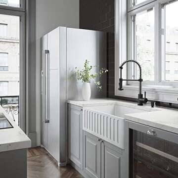 Stylish VIGO 30" Matte Stone Farmhouse Kitchen Sink