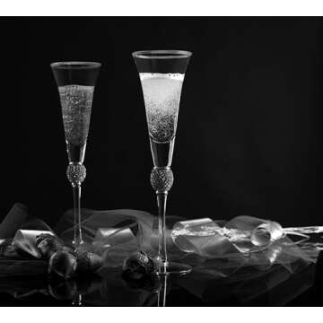 Elegant Trinkware Wedding Champagne Flutes - Set of 2