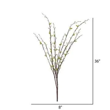Vickerman 36" Artificial Gray Pussy Willow Bush for Decor