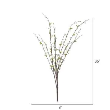 Vickerman 36" Artificial Gray Pussy Willow Bush for Decor