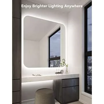 Govee 32.8ft White LED Strip Lights, 6500K Dimmable LED Light Strip with Control Box, Bright 600 LEDs, Daylight White Lights for Mirror, Under Cabinet, Living Room, Study, Wardrobe, 2 Rolls of 16.4ft