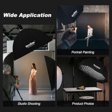 Godox SB-UE Octagon Softbox 47"/120cm Umbrella Softbox Reflector with Honeycomb Grid for Speedlight Flash (Bowens Mount)