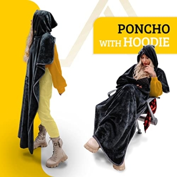 MasterManner Travel Blanket with Hoodie for Ultimate Comfort